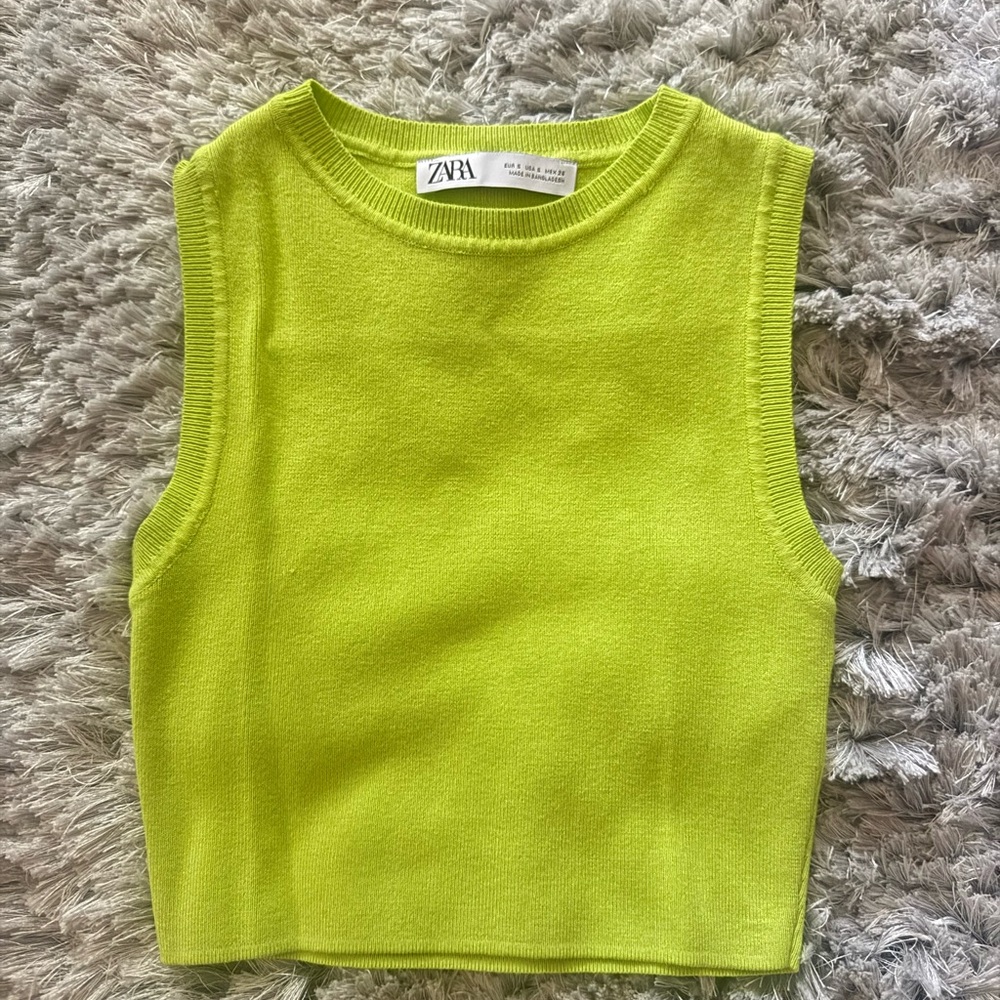Zara Lime Green Tank Top